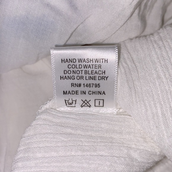 Dee Elly white & blue floral embroidered dress size small - Picture 6 of 7